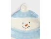Блюдо 18x22x4 см бело-голубое Снеговик в шапке и шарфе Anna Lafarg Snowman