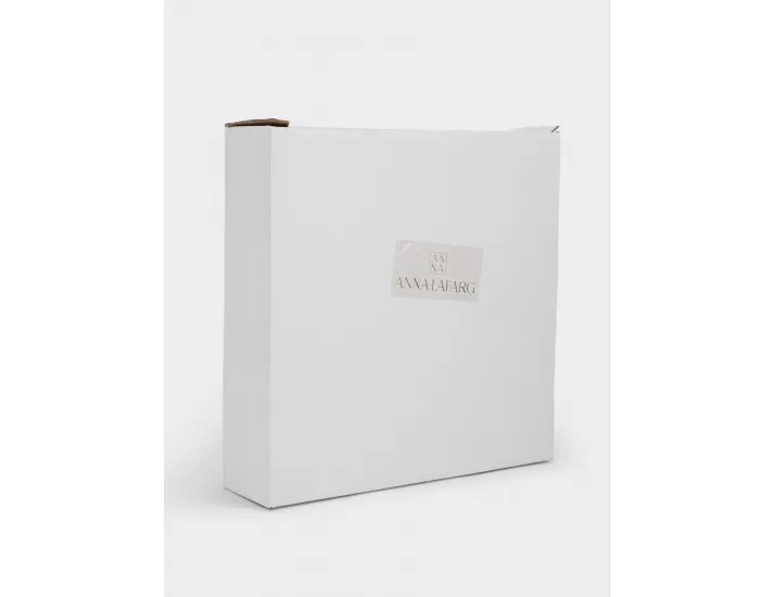 Блюдо 18x22x4 см бело-голубое Снеговик в шапке и шарфе Anna Lafarg Snowman