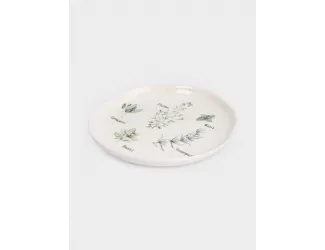 Тарелка закусочная, 19 см, фарфор N, белая, в крапинку, Приправы, Herbarium new