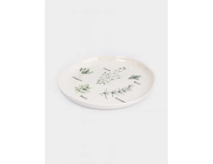 Тарелка закусочная 19 см белая в крапинку Приправы Anna Lafarg Herbarium new