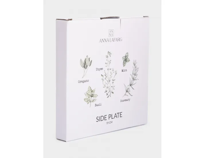 Тарелка закусочная 19 см белая в крапинку Приправы Anna Lafarg Herbarium new