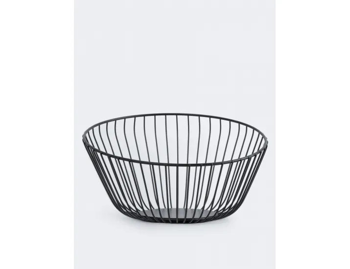 Корзина для фруктов 25 см черная Прутья Anna Lafarg Spin