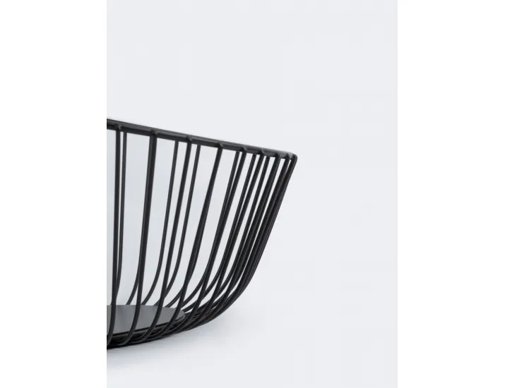 Корзина для фруктов 25 см черная Прутья Anna Lafarg Spin