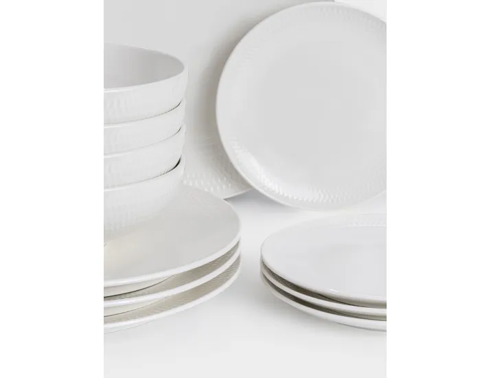 Набор обеденный 4 персоны 12 предметов белый Maxwell & Williams Даймонд