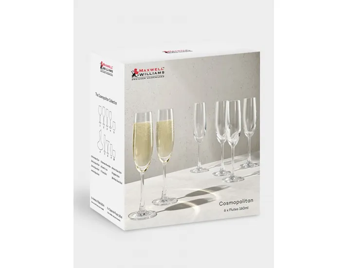 Набор бокалов для шампанского 6 предметов 160 мл Maxwell & Williams Cosmopolitan