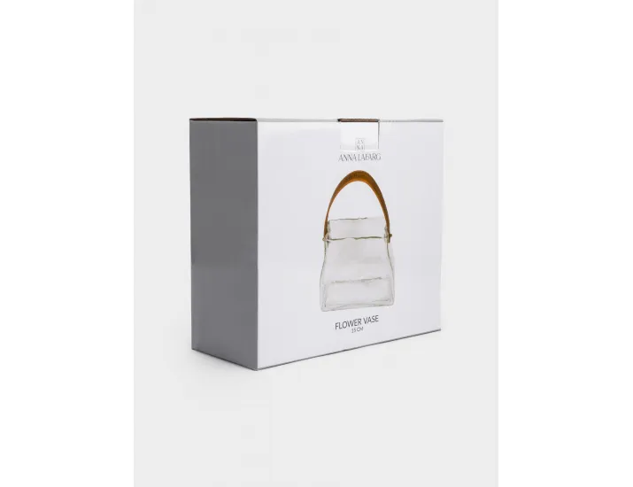Ваза для цветов 15 см декоративная с ручкой Anna Lafarg Сумка