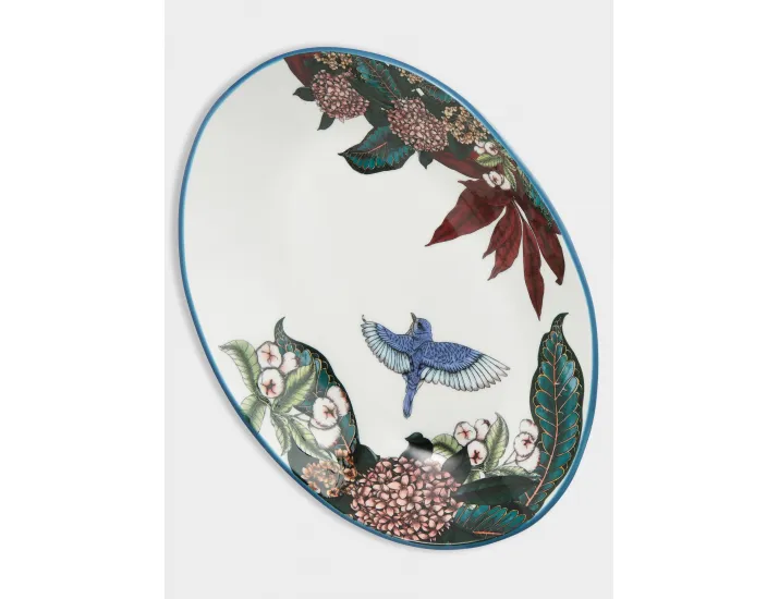 Салатник 25х17см 600 мл овальный синий Цветы и птица Maxwell & Williams Reminisce