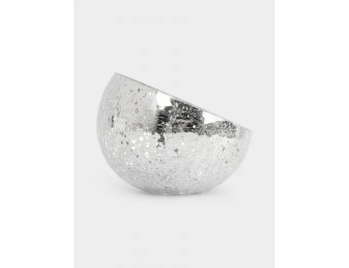 Конфетница 15х12 см серебристая Кракелюр Anna Lafarg Craquelure