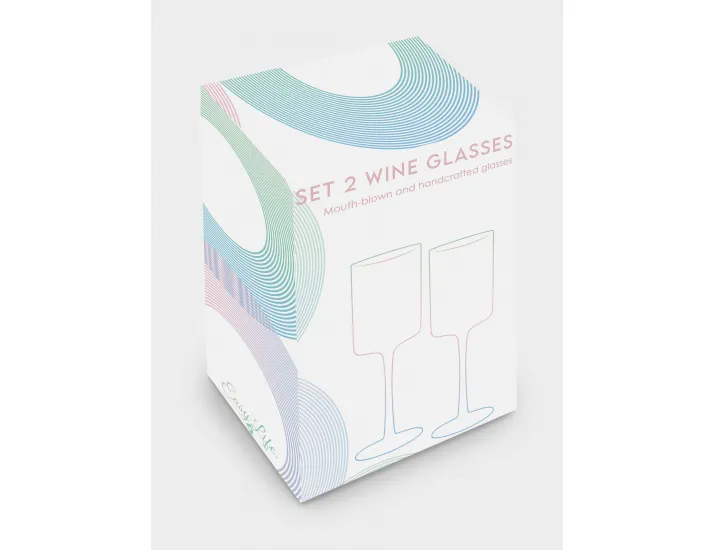 Набор бокалов для вина 2 предмета 380 мл зелёные Easy Life Rainbow