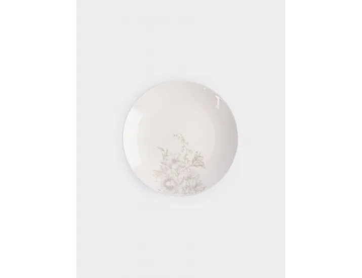 Сервиз обеденный 6 персон 18 предметов белый Бежевые цветы Anna Lafarg Lorenzo