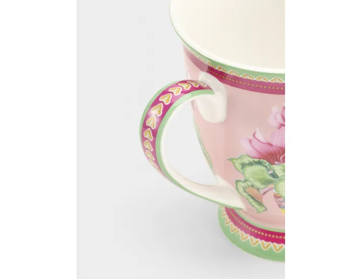 Кружка 300 мл с подставкой розовая Цикламен Maxwell & Williams Jardin
