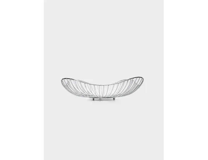 Корзина для фруктов 28 см серебристая Волны Anna Lafarg Spin