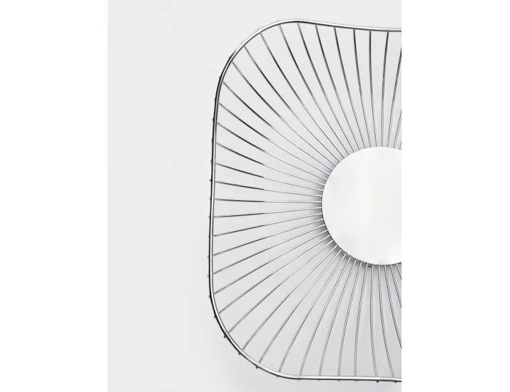 Корзина для фруктов 28 см серебристая Волны Anna Lafarg Spin