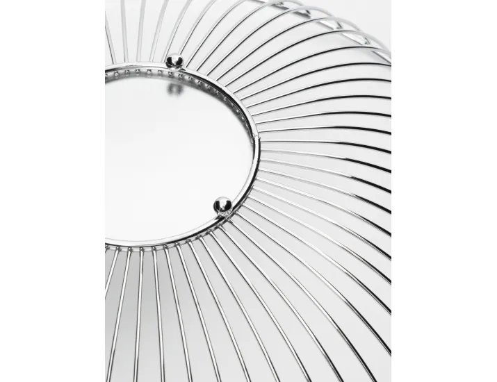 Корзина для фруктов 28 см серебристая Волны Anna Lafarg Spin