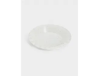 Форма для запекания, 25 см, фарфор P, круглая, молочная, в крапинку, Speckle