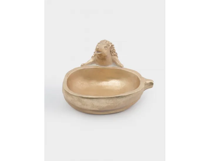 Конфетница 20х18 см золотистая Еж с тыквой Anna Lafarg Light pumpkin