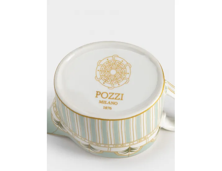 Молочник 250 мл серо-зеленый Елочки Pozzi Milano Rosita