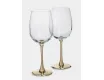 Бокал для белого вина 430 мл 2 шт золотистая ножка Anna Lafarg Ravello
