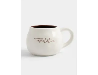 Кружка 460 мл бело-бордовая мятый эффект Действуй Anna Lafarg Message