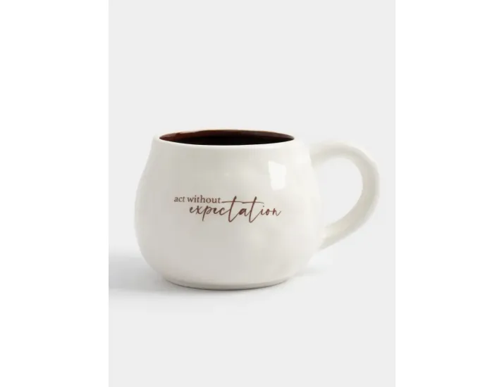 Кружка 460 мл бело-бордовая мятый эффект Действуй Anna Lafarg Message