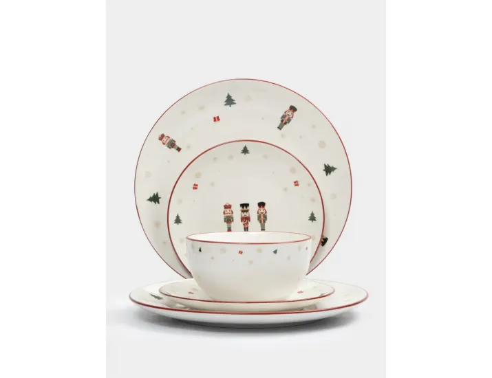 Сервиз обеденный 6 персон 18 предметов белый Щелкунчики Anna Lafarg Nutcracker