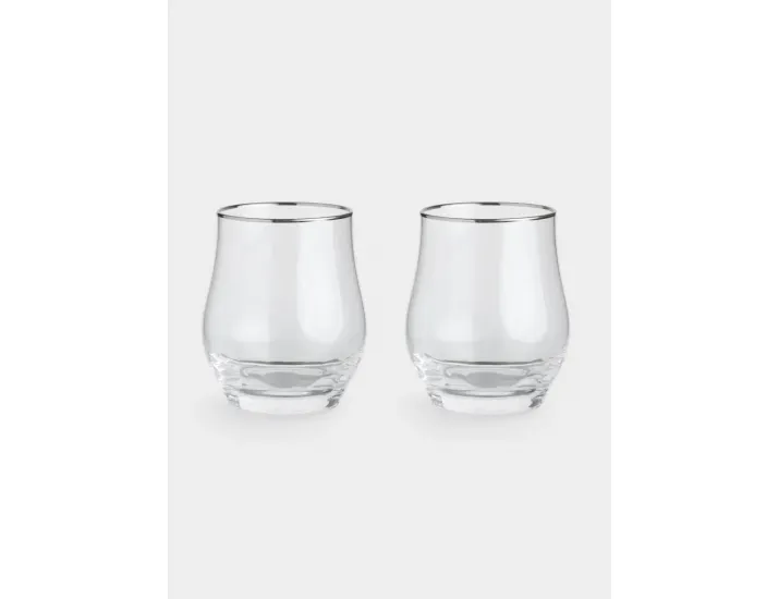 Стакан 350 мл 2 шт с серебристым кантом Anna Lafarg Rhapsody