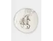 Тарелка закусочная 21 см белая с серебристым кантом Конь Anna Lafarg White horse