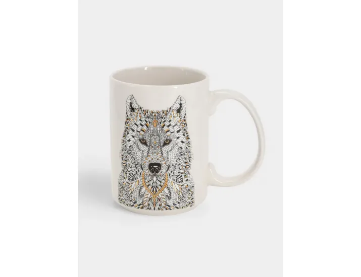 Кружка 500 мл белая Волк Anna Lafarg Wild