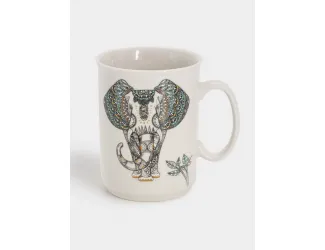Кружка, 415 мл, фарфор N, белая, Слон, Wild