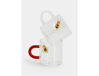 Кружка кофейная, 130 мл, 2 шт, стекло Б, Пчелки, Monterey