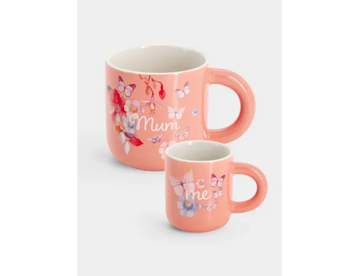 Кружка 380 мл/120 мл 2 шт светло-оранжевая Цветы Maxwell & Williams Camilla