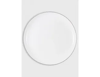 Тарелка 23 см белая с серебристым кантом Anna Lafarg Арктика