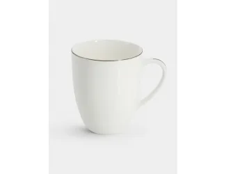 Кружка 400 мл белая с серебристым кантом Anna Lafarg Арктика