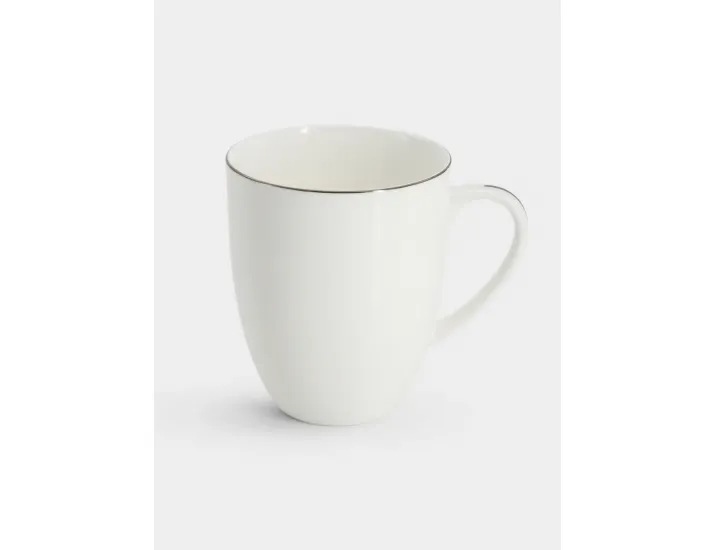 Кружка 400 мл белая с серебристым кантом Anna Lafarg Арктика