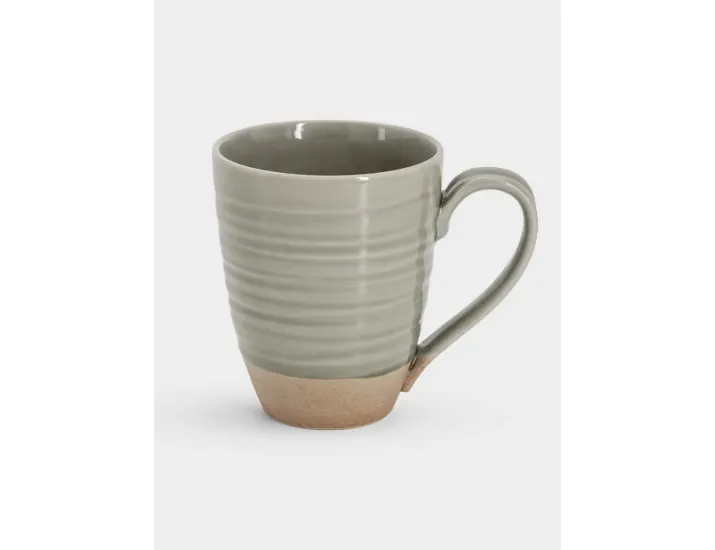 Кружка 350 мл серо-бежевая Спираль Home & Style Dallas