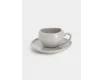Чашка с блюдцем 90 мл серая Easy Life Organica