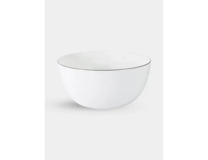 Салатник 14 см 0,75 л белый с серебристым кантом Anna Lafarg Арктика