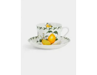 Чашка с блюдцем, 480 мл, Лимон