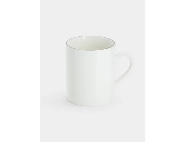 Кружка 300 мл белая с серебристым кантом Maxwell & Williams White Platinum