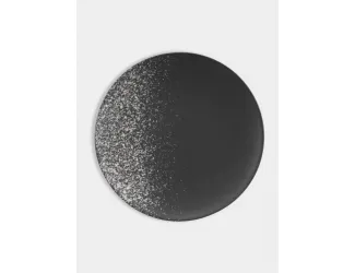 Тарелка закусочная, 20 см, фарфор P, черная, в белую крапинку, Caviar Galaxy