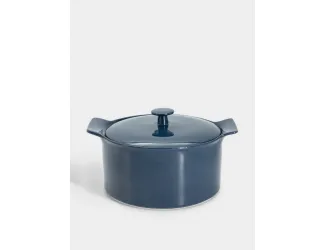 Кастрюля, 3 л, с крышкой, фарфор P, синяя, Indulgence