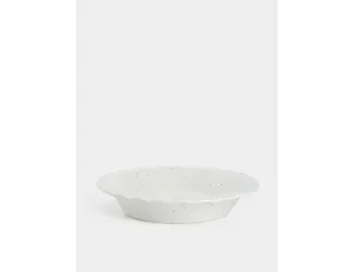 Форма для запекания, 25 см, фарфор P, круглая, молочная, в крапинку, Speckle