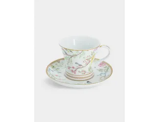 Чашка с блюдцем, 200 мл, Пение птиц