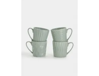 Набор кружек, 4 пр, 380 мл, голубые, Nova