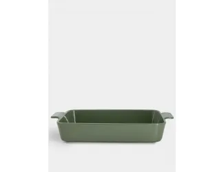 Форма для запекания, 36х24 см, фарфор P, прямоугольная, серо-зеленая, Indulgence