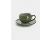 Чашка с блюдцем 90 мл зелёная Easy Life Organica