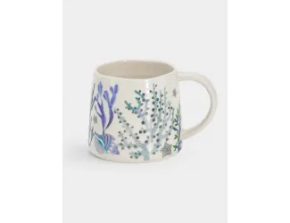 Кружка, 380 мл, фарфор P, белая/синяя, Морская жизнь, Ocean Life