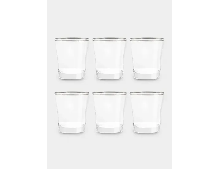 Набор стаканов для виски 6 предметов 365 мл Le Stelle Gemma Platinum