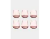 Набор стаканов для виски 6 предметов 450 мл розовые Le Stelle Opium