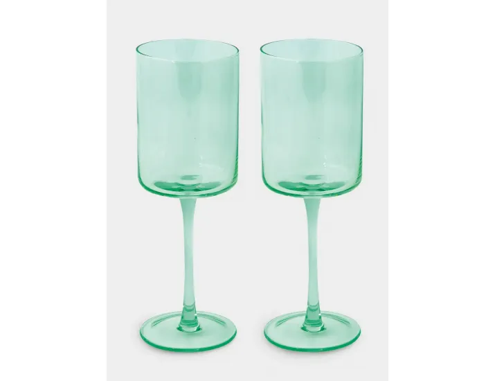 Набор бокалов для вина 2 предмета 380 мл зелёные Easy Life Rainbow